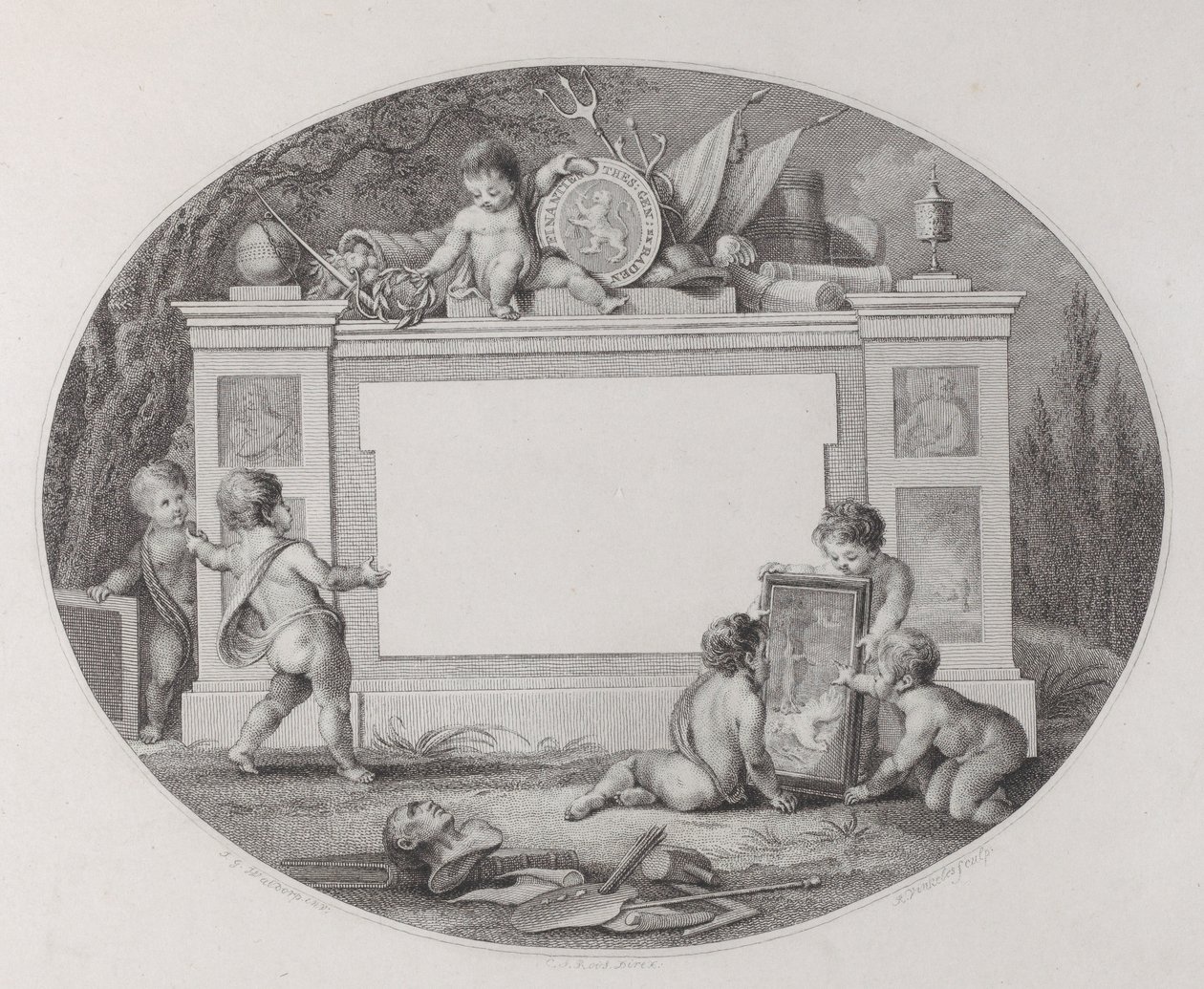 Handelskarte, 19. Jahrhundert von Reinier Vinkeles