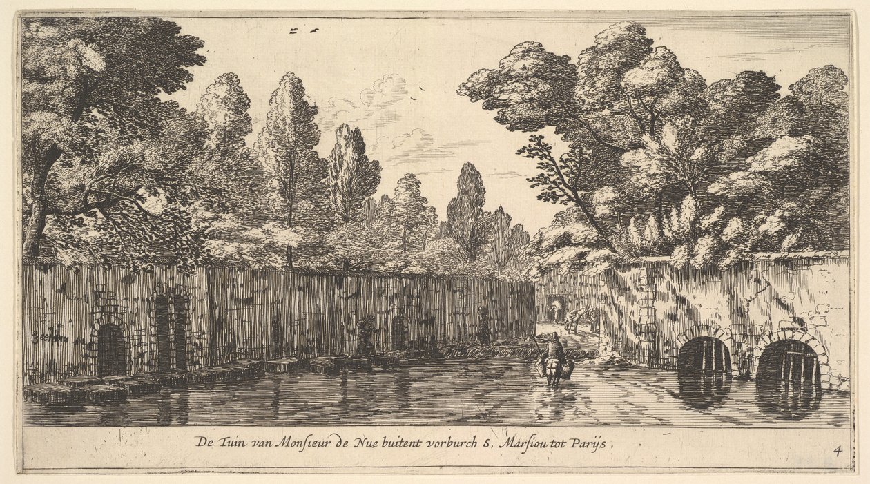 Der Garten von M. de Nue außerhalb des Vororts von S. Marceau bei Paris von Reinier Zeeman