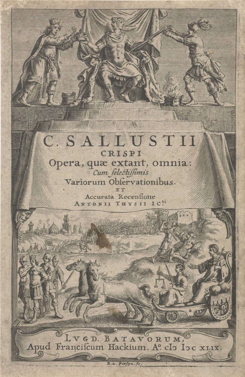 Ein Kaiser und Gerechtigkeit auf einem Triumphwagen von Reinier van Persijn