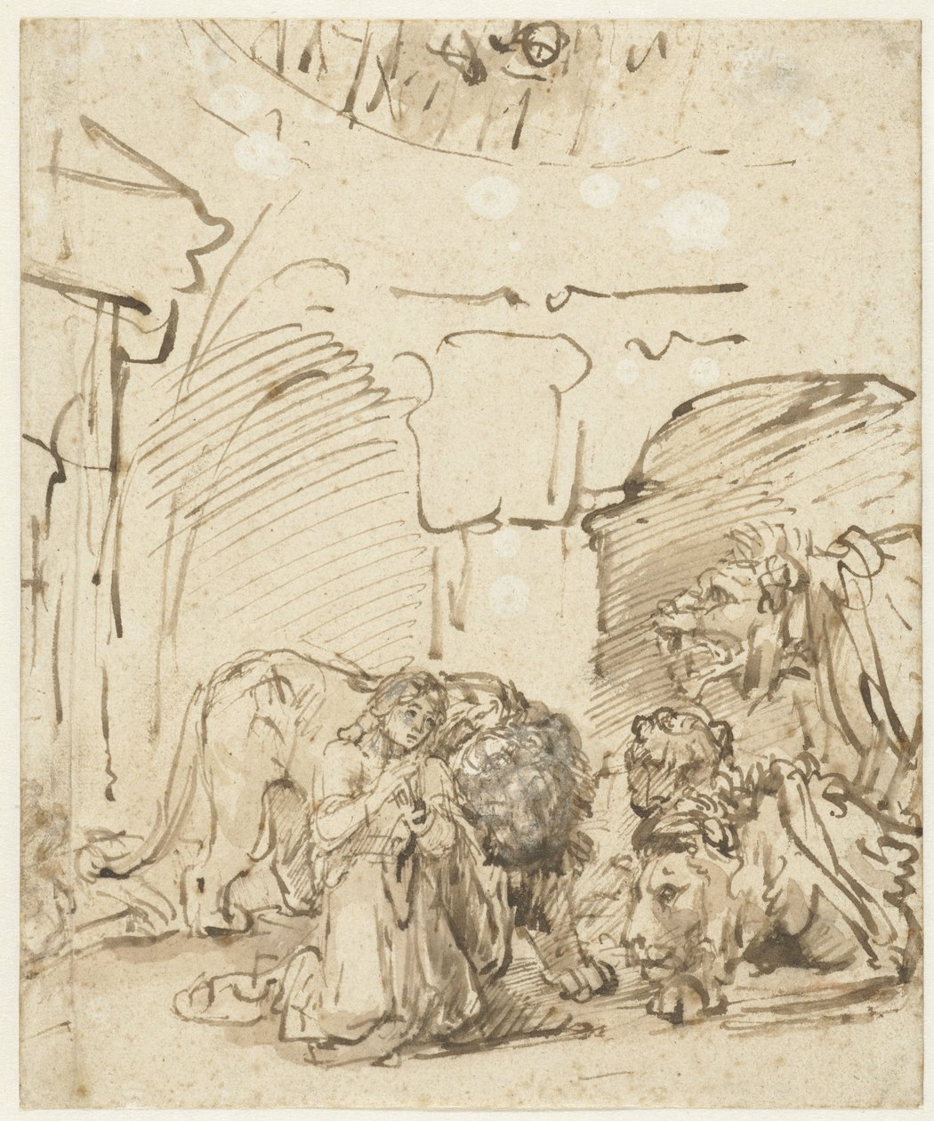 Daniel in der Löwengrube, ca. 1650 von Rembrandt van Rijn