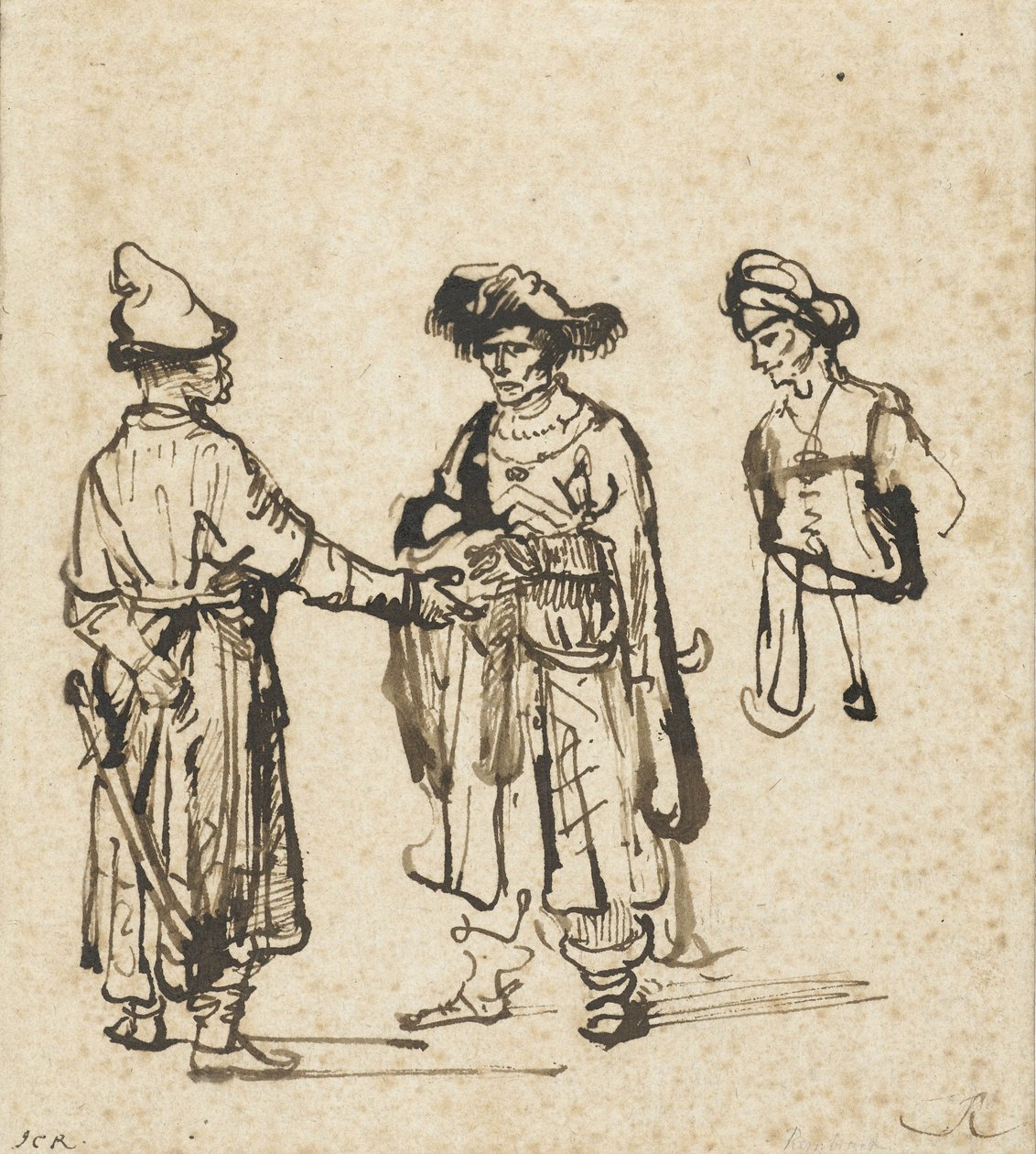 Drei Orientalen im Gespräch, ca. 1645 von Rembrandt van Rijn
