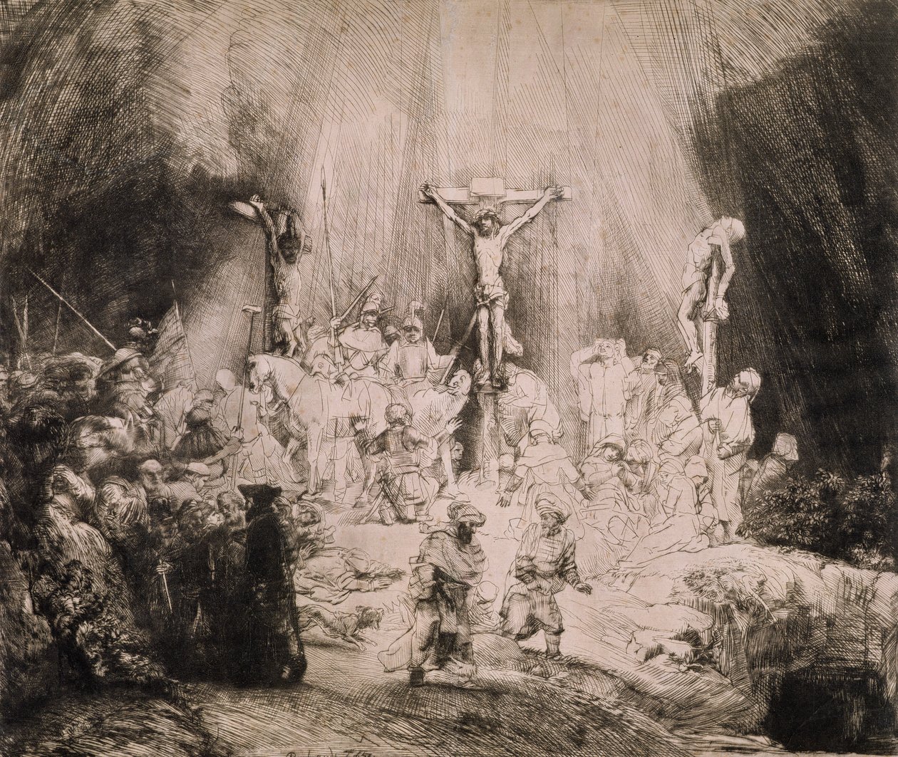 B.78.III Die drei Kreuze, um 1660 von Rembrandt van Rijn