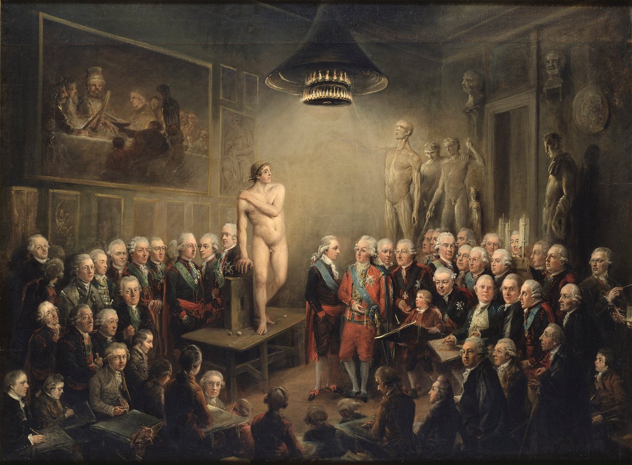 Gustav IIIs Besuch in der Königlichen Akademie der Künste von Rembrandt van Rijn