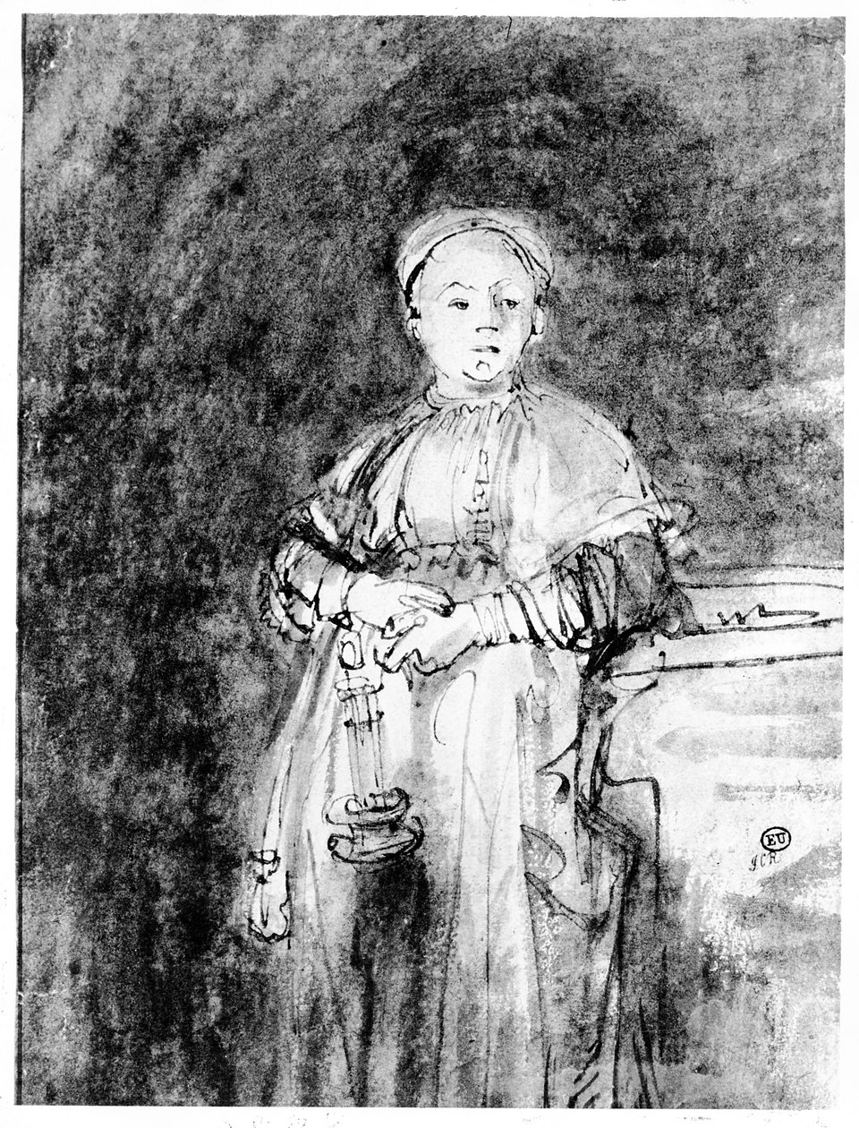 Frau mit einer Kerze, ca. 1631 von Rembrandt van Rijn