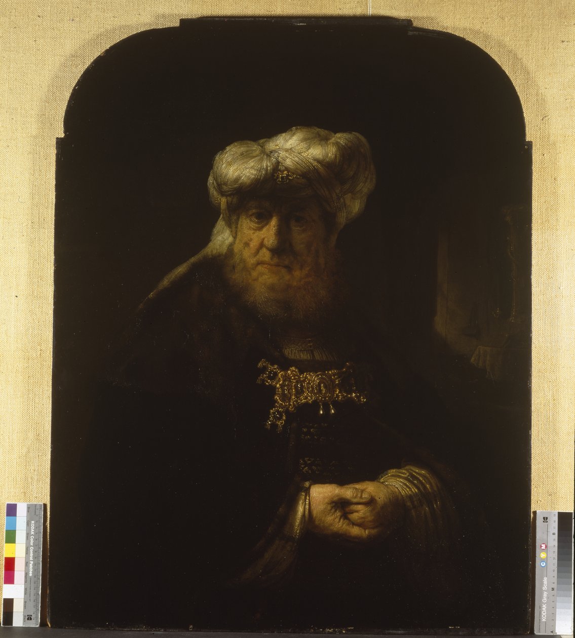 Ein Mann in orientalischer Tracht, um 1639 von Rembrandt Harmensz. van Rijn