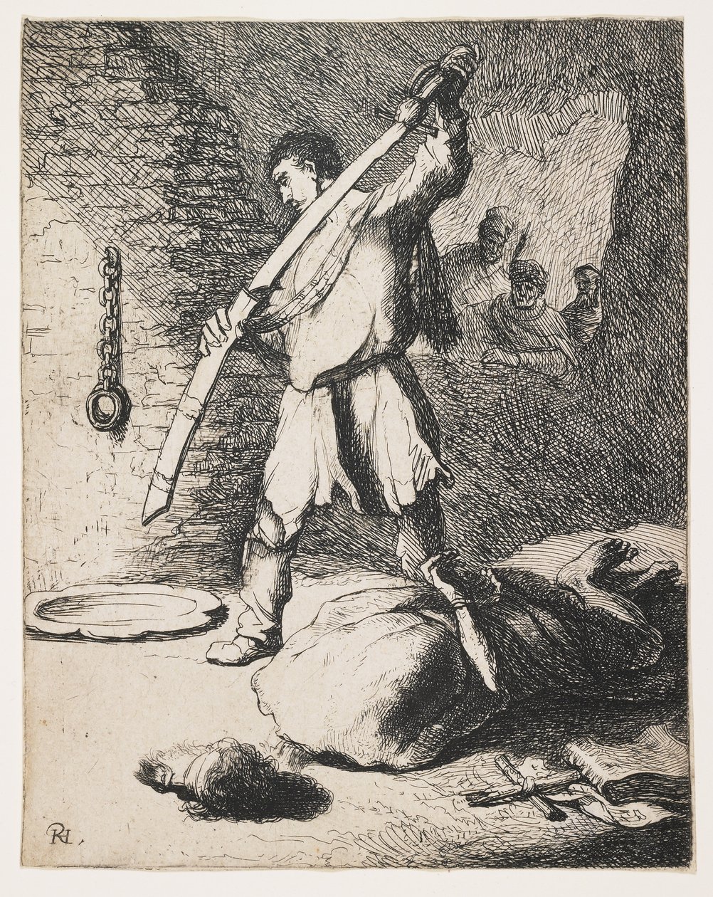 Die Enthauptung von Johannes dem Täufer von Rembrandt Harmensz. van Rijn