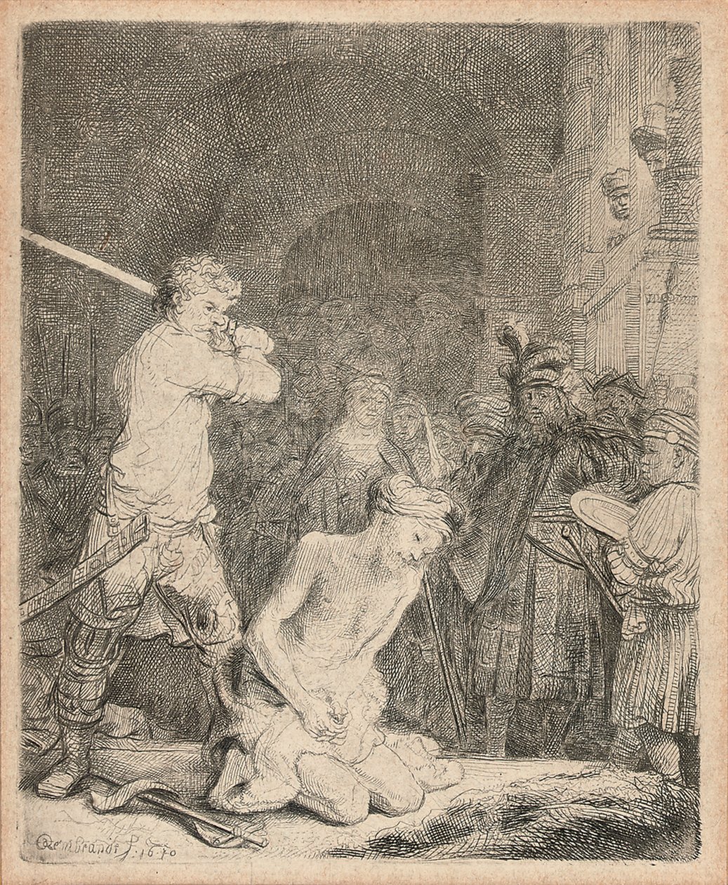 Die Enthauptung Johannes des Täufers, 1640 von Rembrandt van Rijn