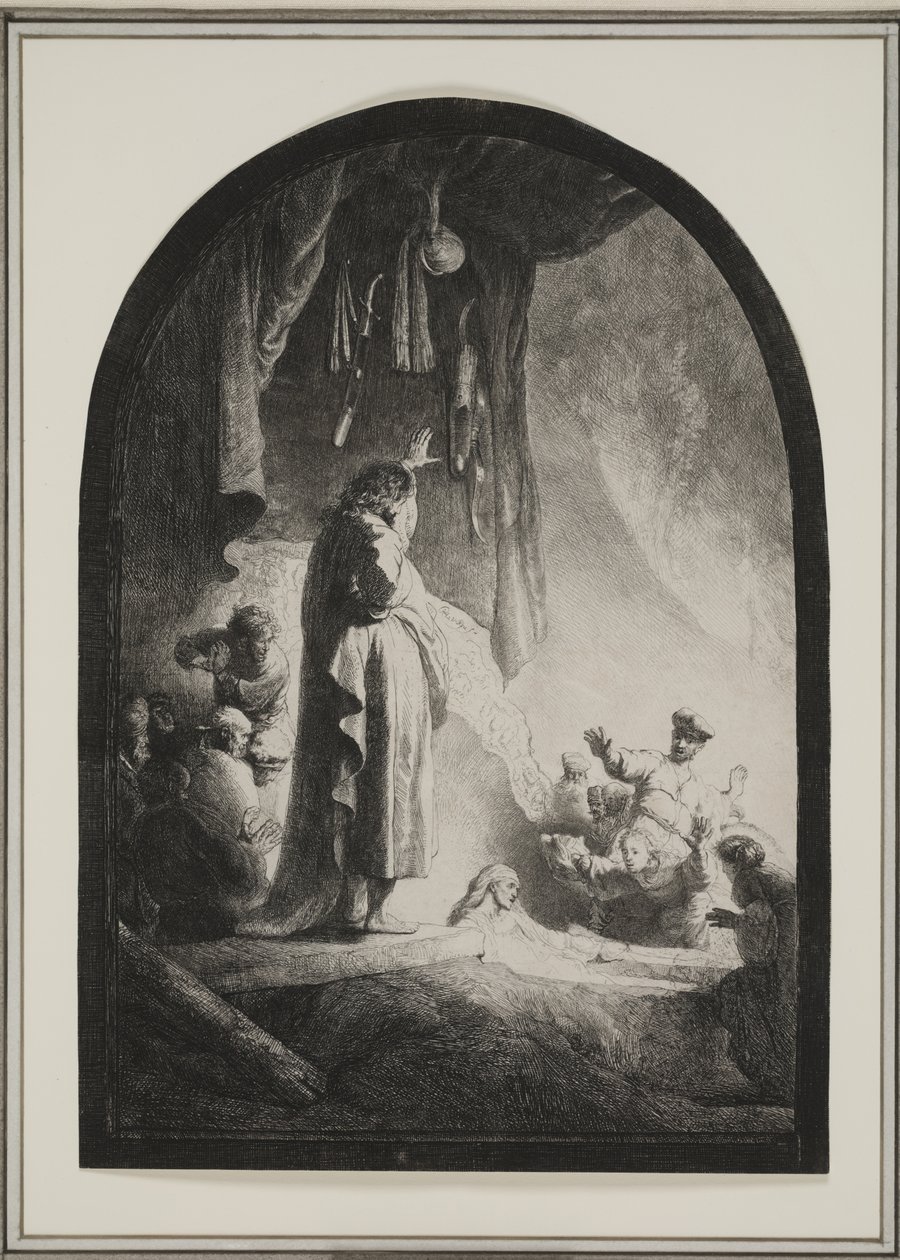 Die Auferweckung des Lazarus: Die größere Platte, ca. 1632 von Rembrandt van Rijn