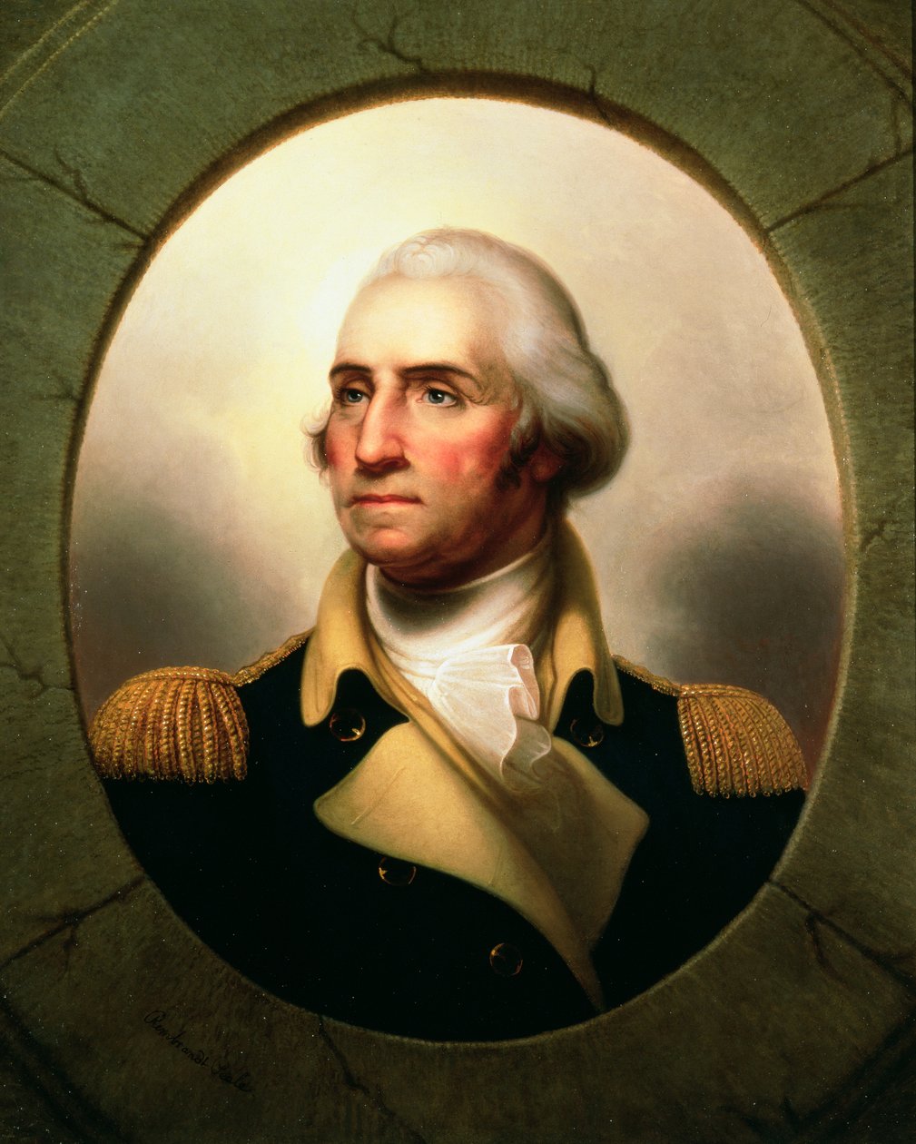 Bullaugen-Porträt von George Washington von Rembrandt Peale