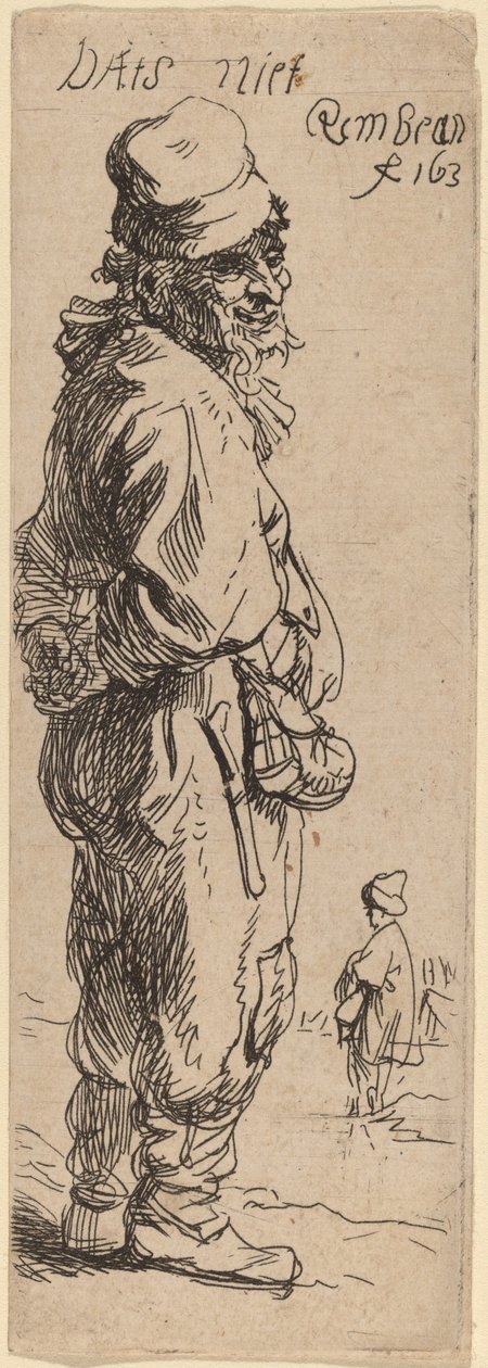 Ein Bauer antwortet: "Das ist nichts" von Rembrandt van Rijn