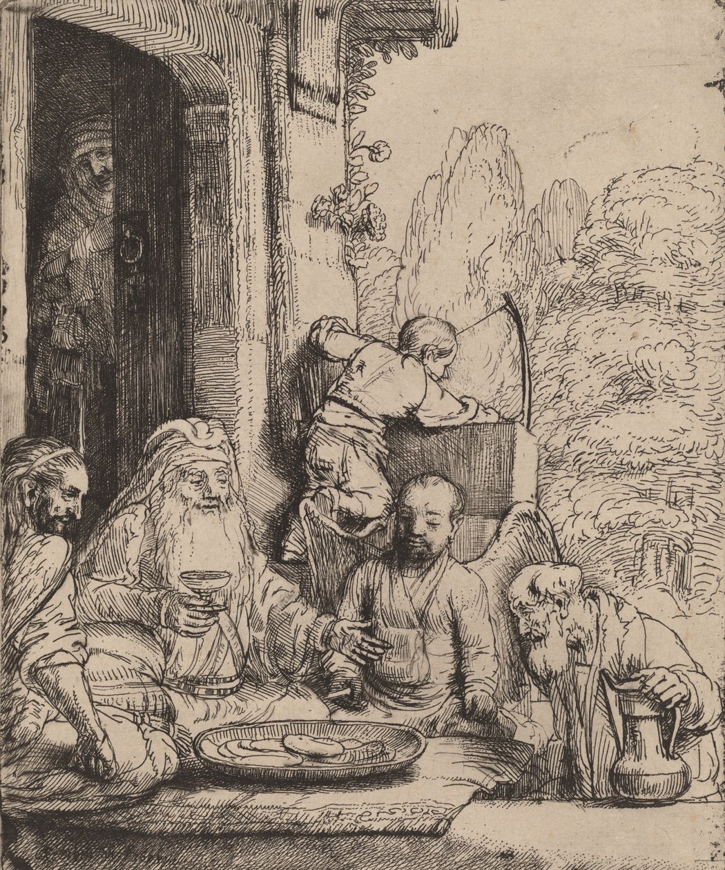 Abraham bewirtet die Engel, 1656 von Rembrandt van Rijn