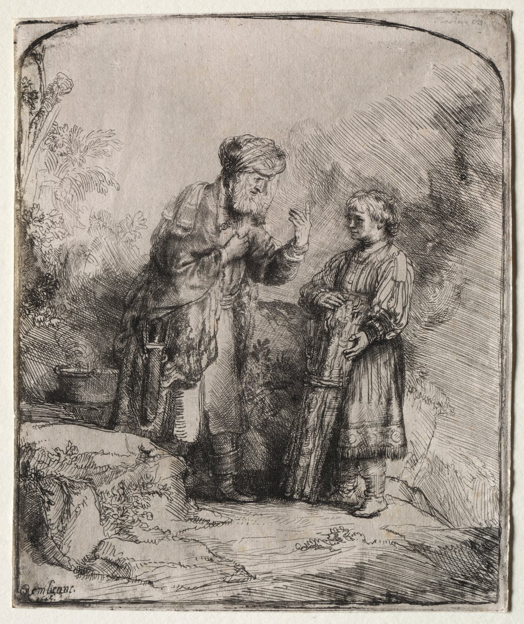 Abraham und Isaak, 1645 von Rembrandt van Rijn