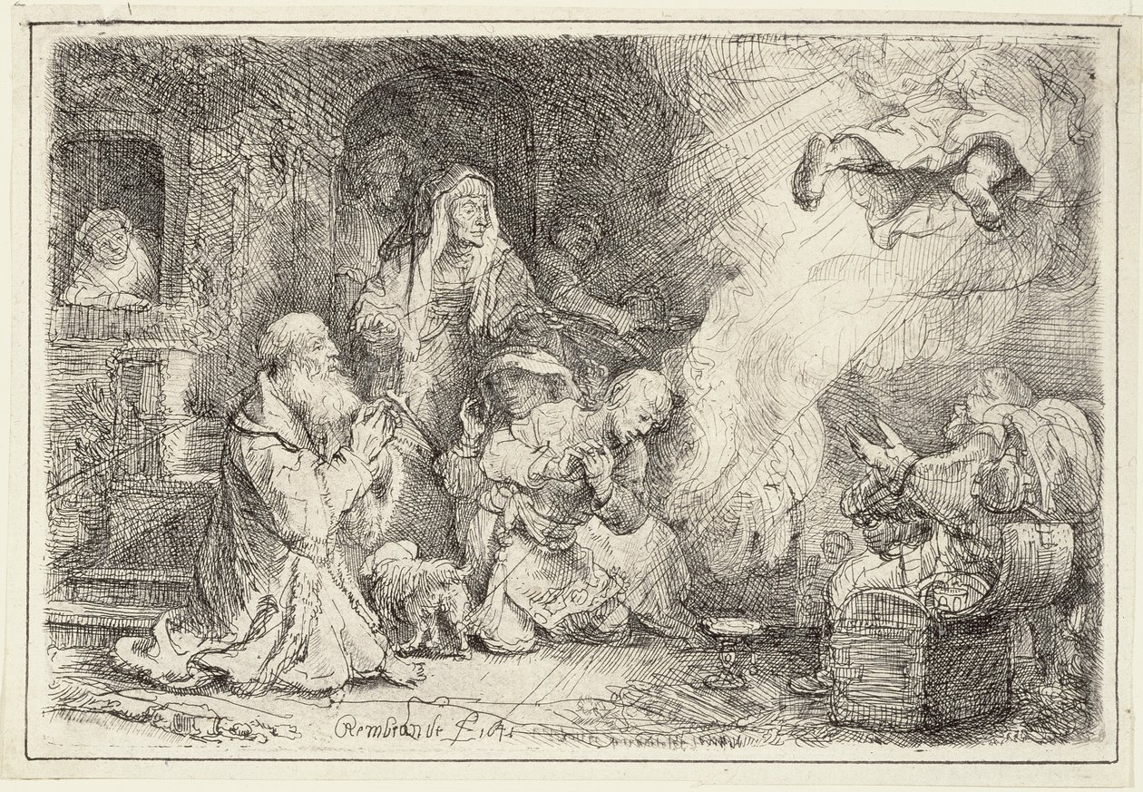 Engel verlässt die Familie von Tobias, 1641 von Rembrandt van Rijn