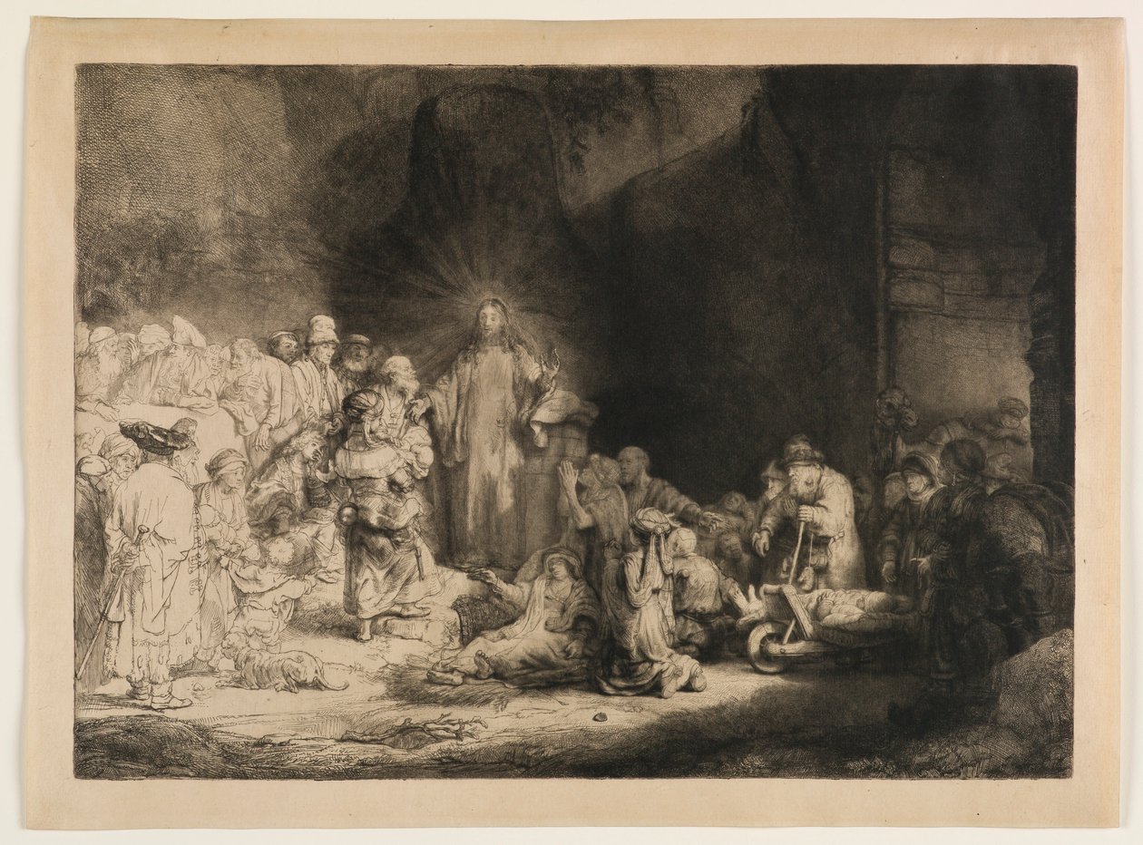 Christus predigt (Der Hundertguldenblatt) von Rembrandt van Rijn