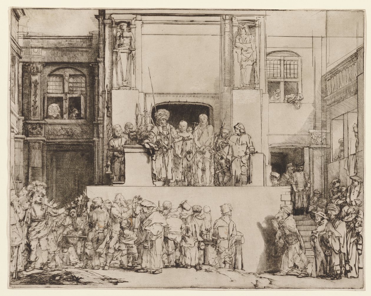 Christus dem Volk präsentiert (Ecce Homo) von Rembrandt van Rijn