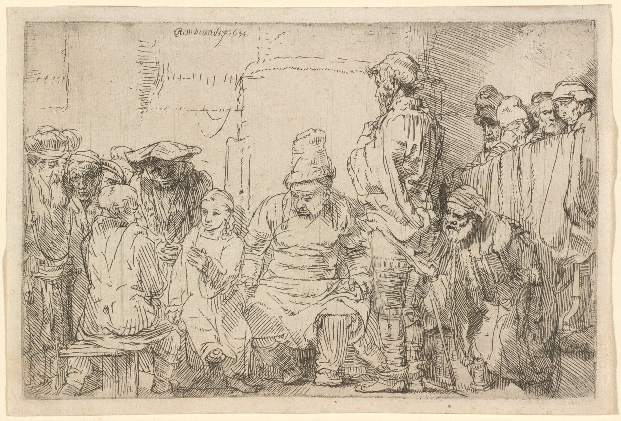 Christus sitzt und disputiert mit den Doktoren von Rembrandt van Rijn