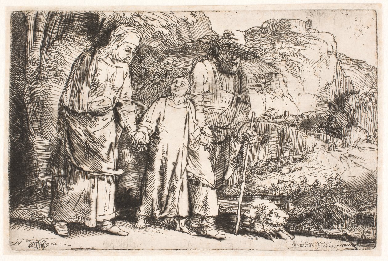Christus zwischen seinen Eltern, Rückkehr vom Tempel von Rembrandt van Rijn