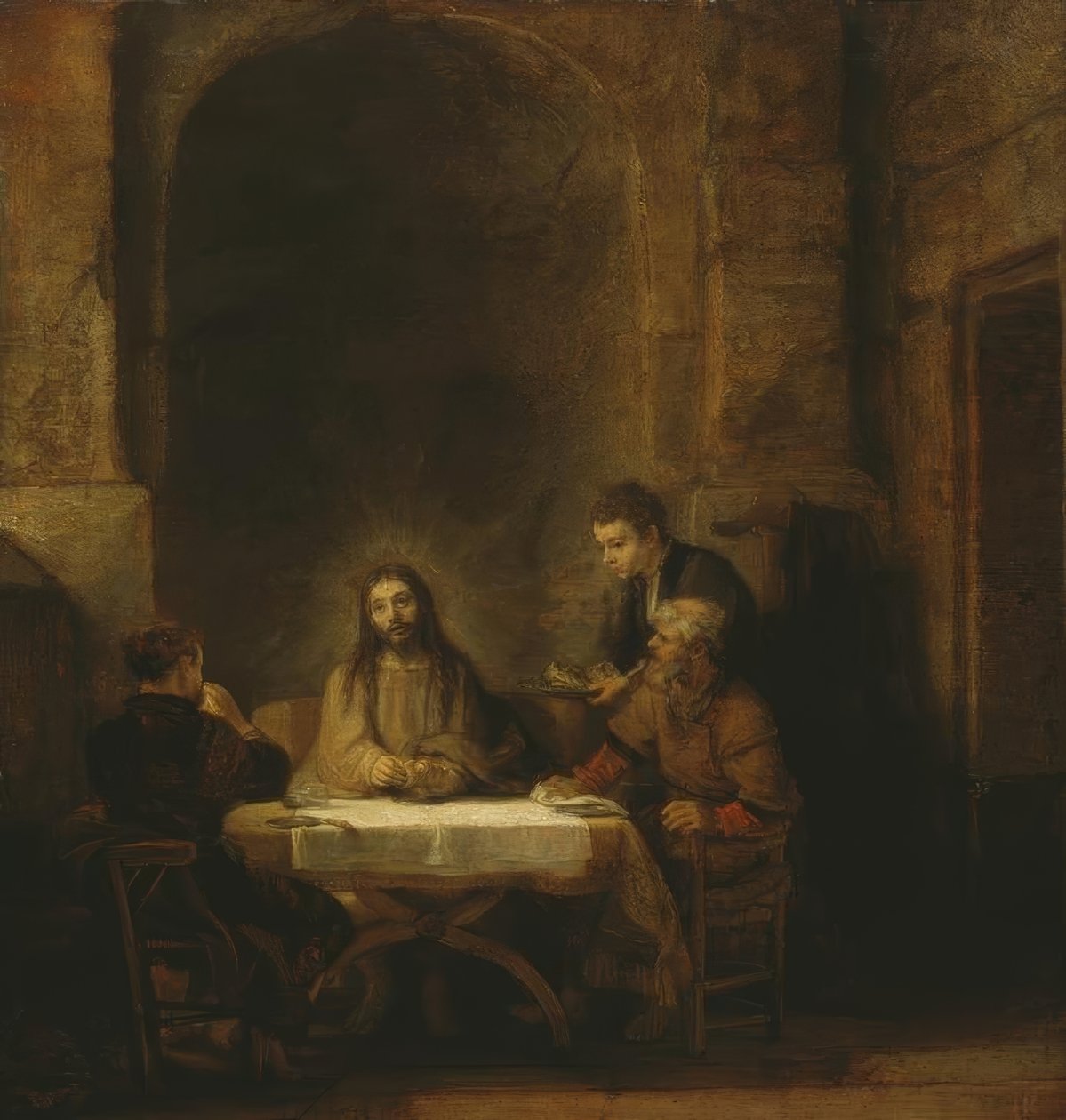 Christus und die Jünger von Emmaus von Rembrandt van Rijn