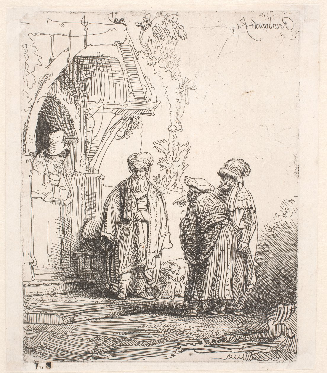 Jakob und Laban (?) von Rembrandt van Rijn