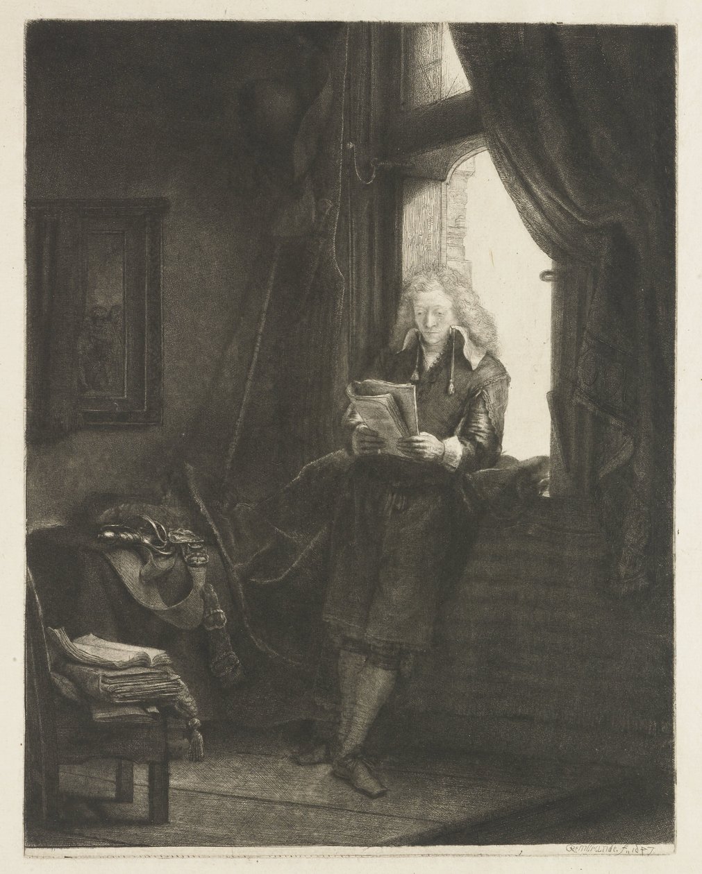 Jan Six von Rembrandt van Rijn: hochwertiger Kunstdruck