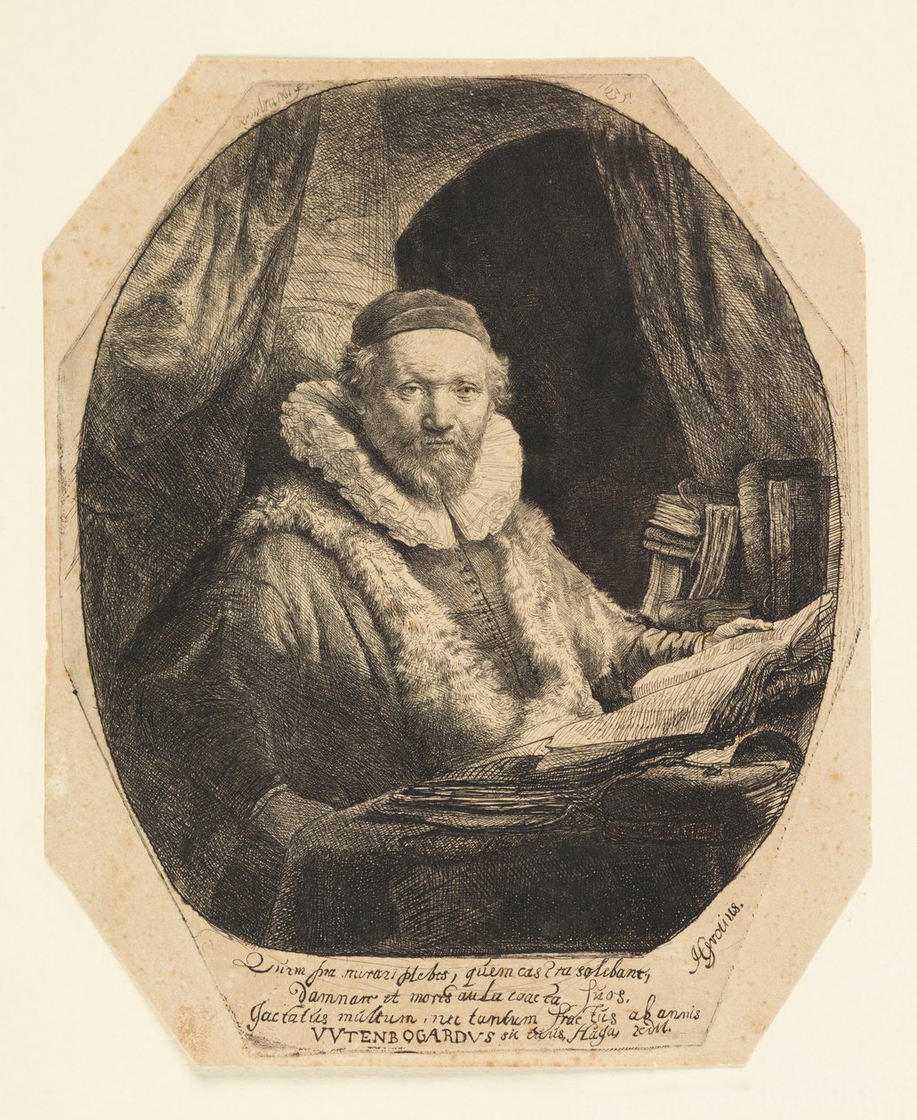 Jan Uytenbogaert (1557–1644), Prediger der Remonstranten von Rembrandt van Rijn
