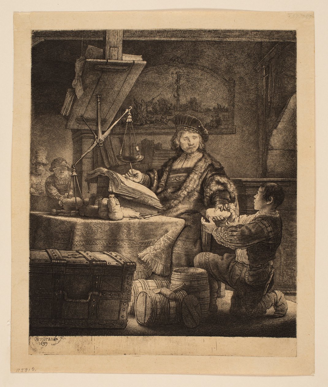 Jan Uytenbogaert, Generalempfänger ("Der Goldwäger") von Rembrandt van Rijn