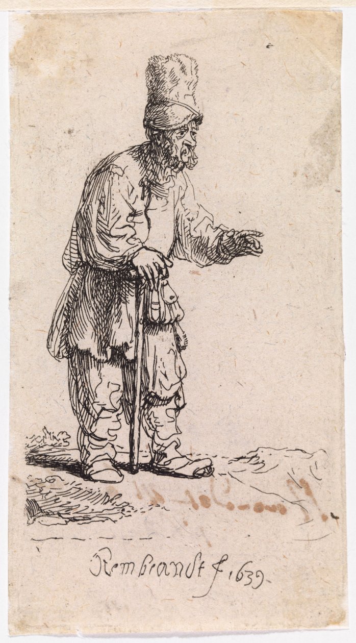 Jude mit hoher Mütze von Rembrandt van Rijn