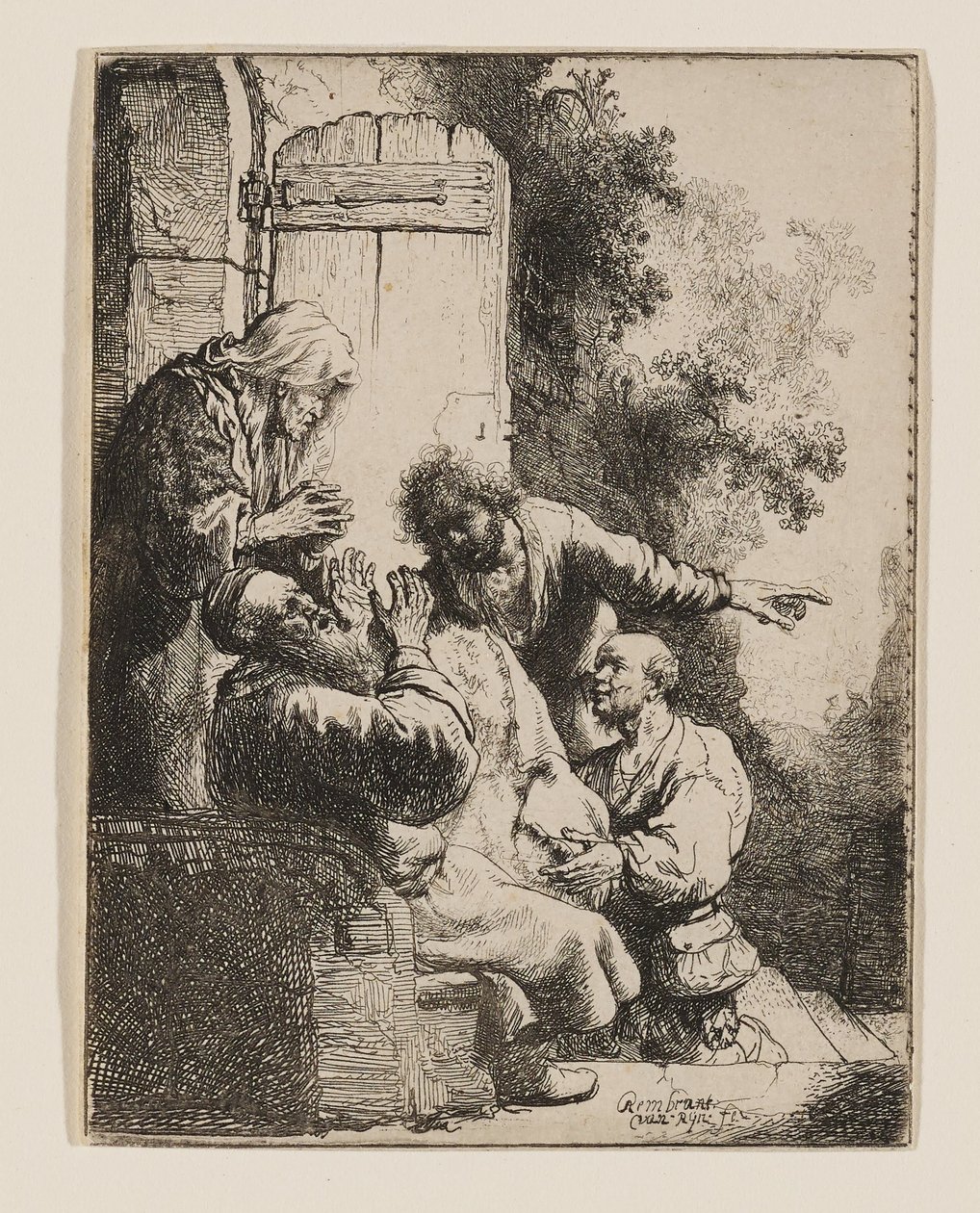 Josephs Mantel wird Jakob gebracht von Rembrandt van Rijn