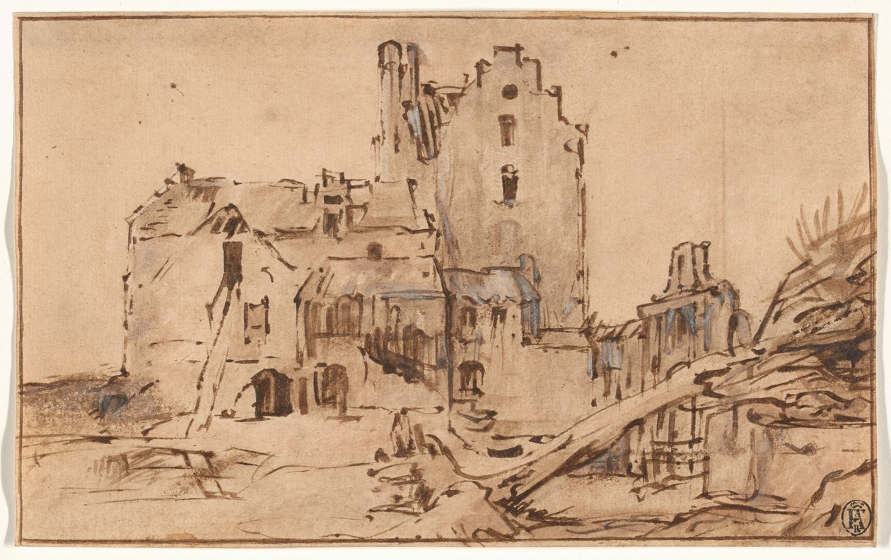 Kostverloren Schloss im Verfall von Rembrandt van Rijn