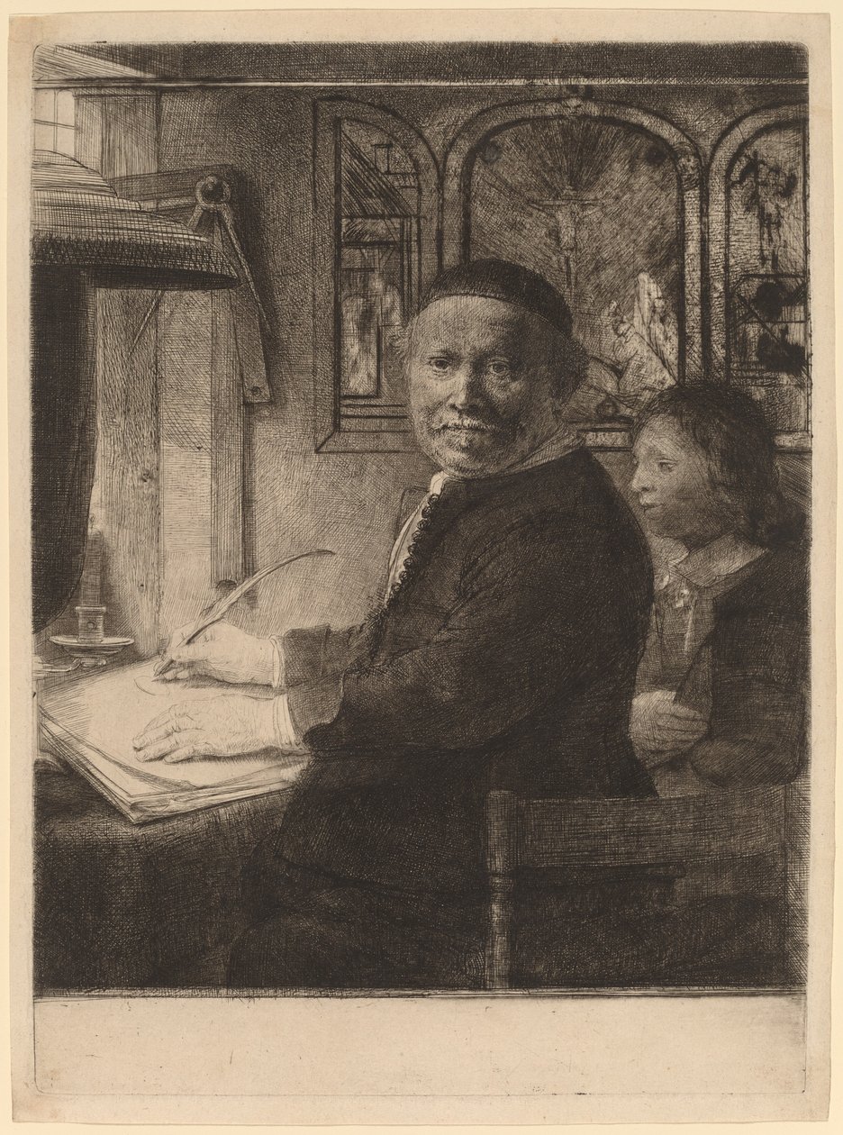 Lieven Willemsz van Coppenol: die kleinere Platte von Rembrandt van Rijn