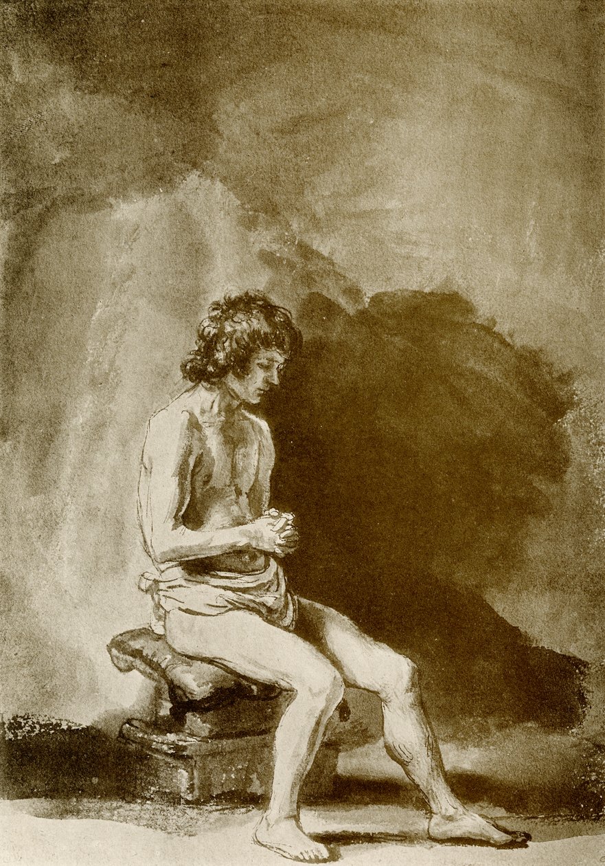 Männlicher Akt von Rembrandt van Rijn