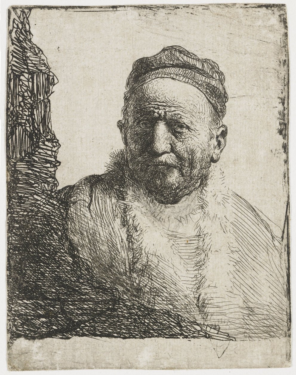 Mann mit Käppchen von Rembrandt van Rijn