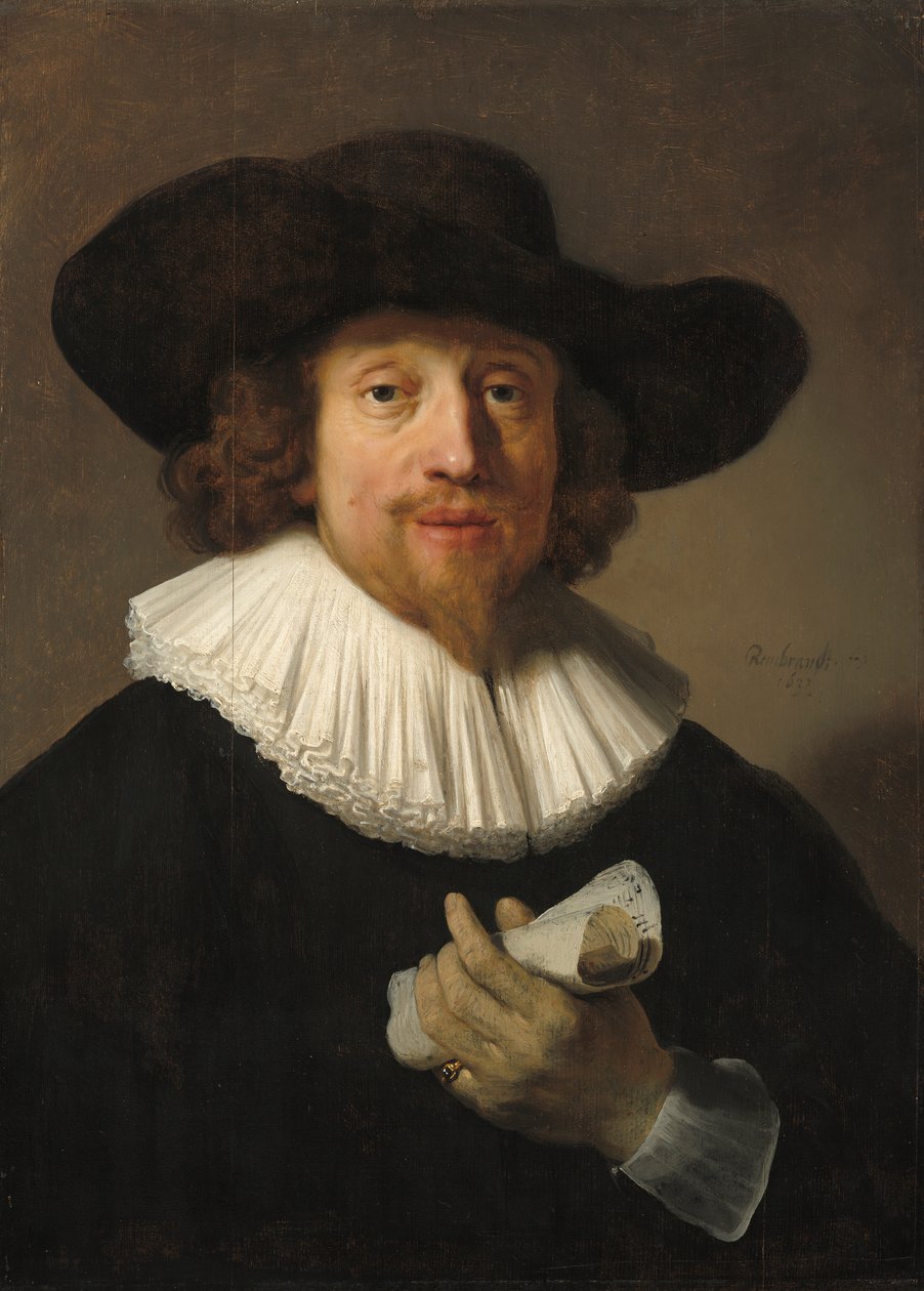 Mann mit Notenblatt, 1633 von Rembrandt van Rijn