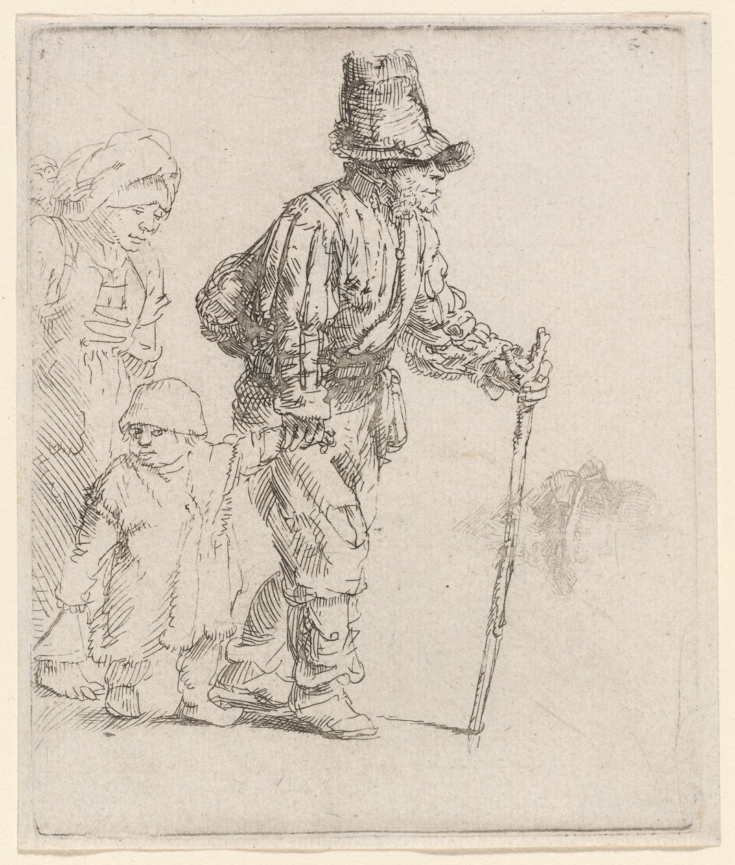 Bauernfamilie auf der Wanderung von Rembrandt van Rijn