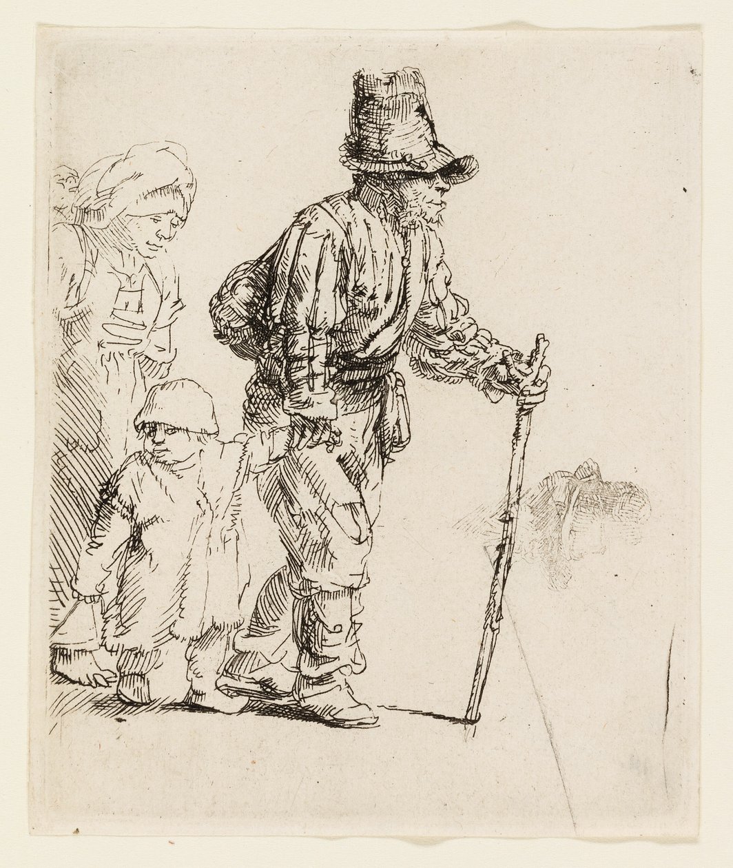 Bauernfamilie auf Wanderschaft von Rembrandt van Rijn