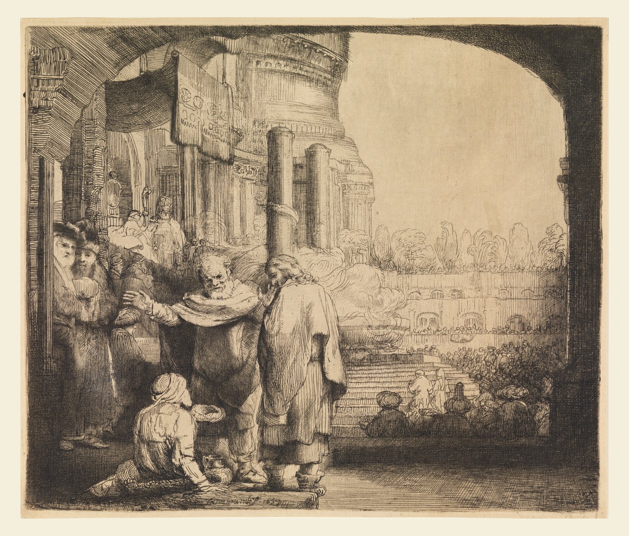 Petrus und Johannes am Tempeltor von Rembrandt van Rijn