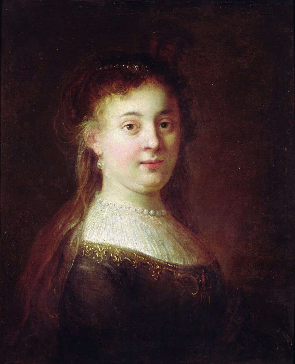Porträt von Saskia van Uylenburch, ca. 1633 von Rembrandt van Rijn