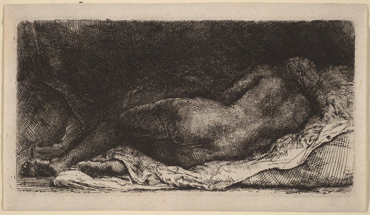 Liegender weiblicher Akt von Rembrandt van Rijn
