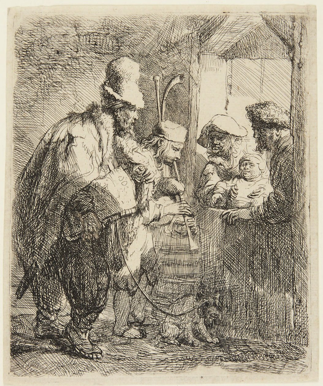 Spazierende Musiker von Rembrandt van Rijn