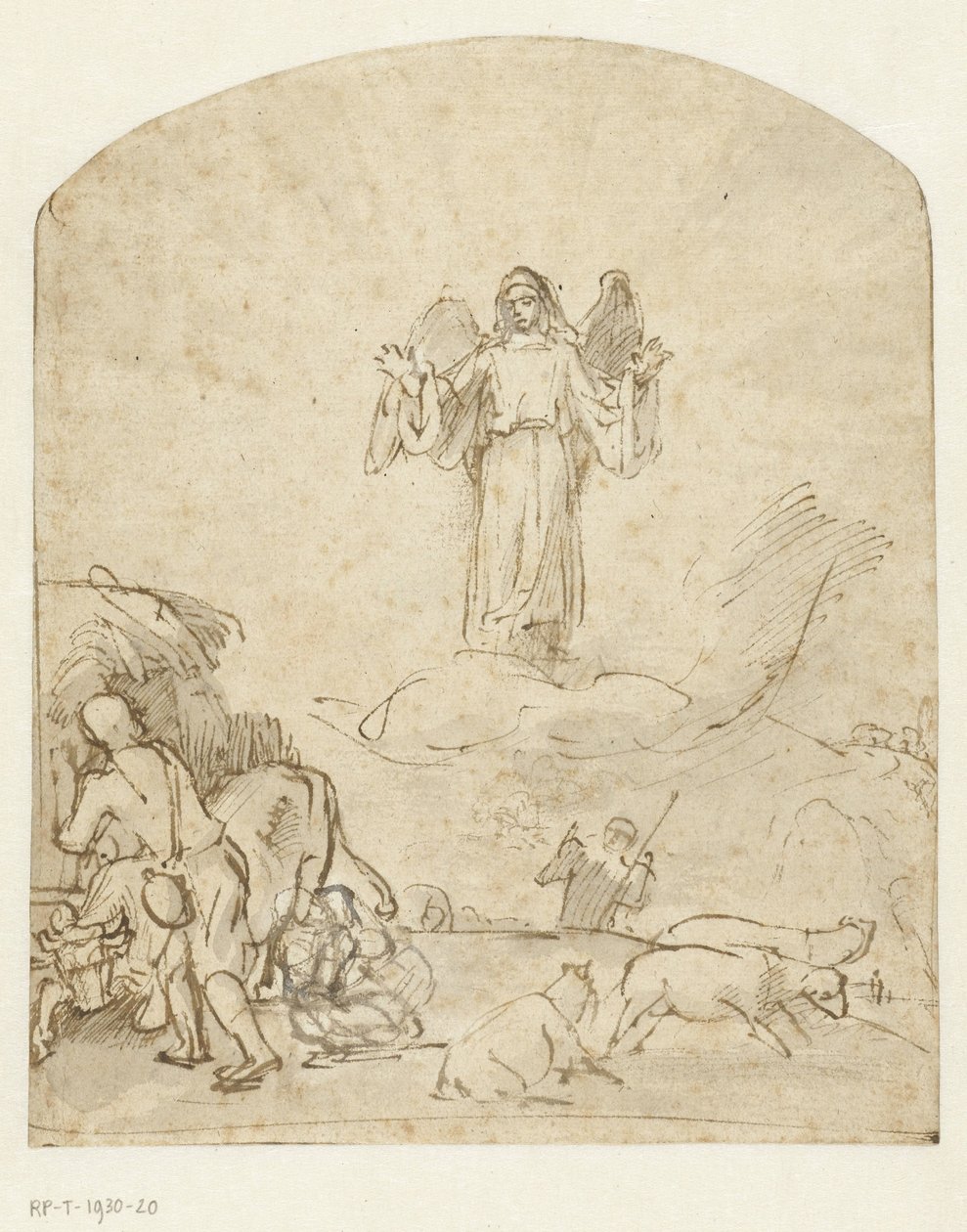 Die Verkündigung an die Hirten von Rembrandt van Rijn