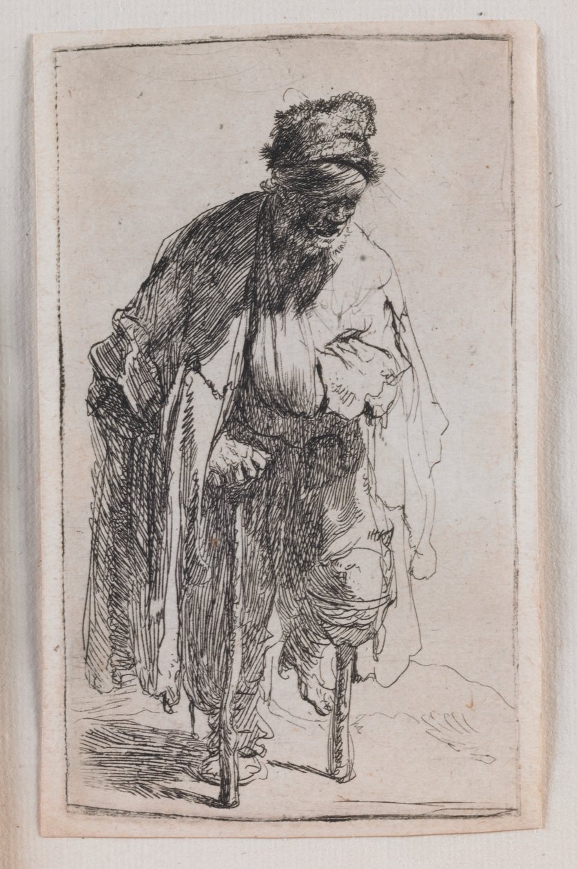 Der Bettler mit Holzbein von Rembrandt van Rijn