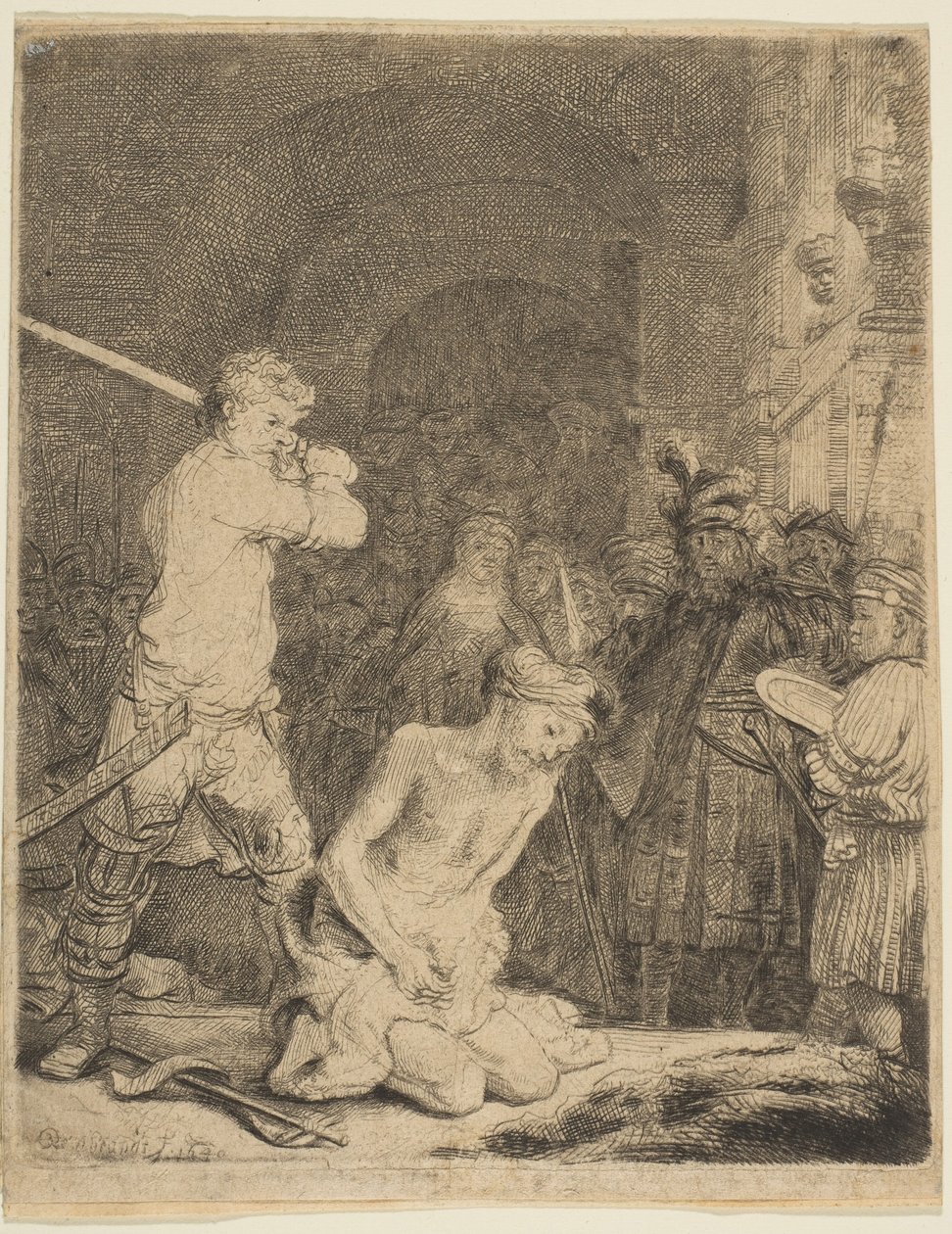 Die Enthauptung Johannes des Täufers von Rembrandt van Rijn