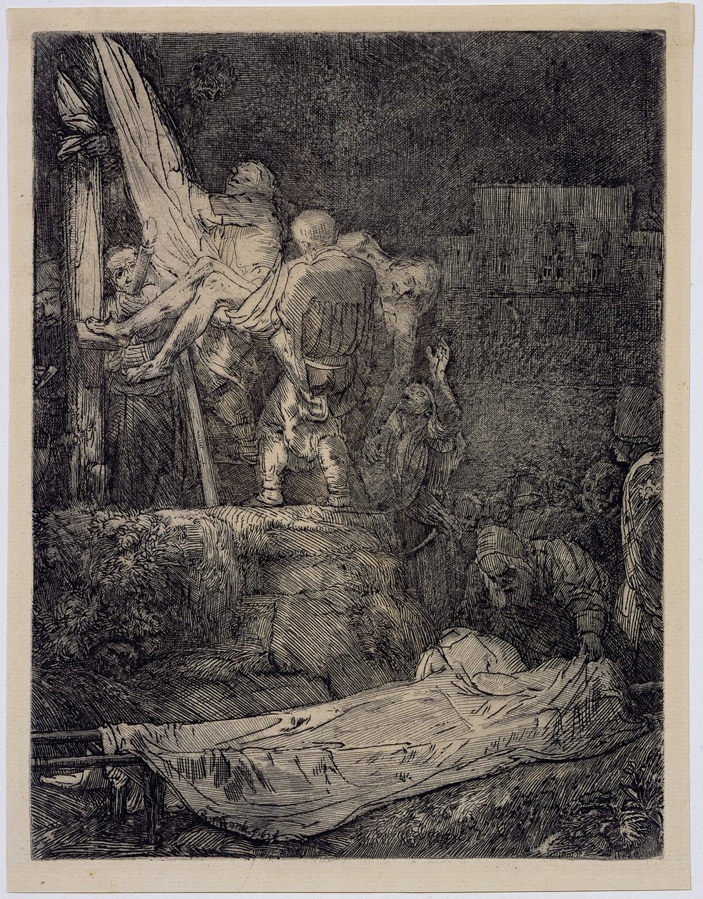 Die Kreuzabnahme bei Fackellicht von Rembrandt van Rijn