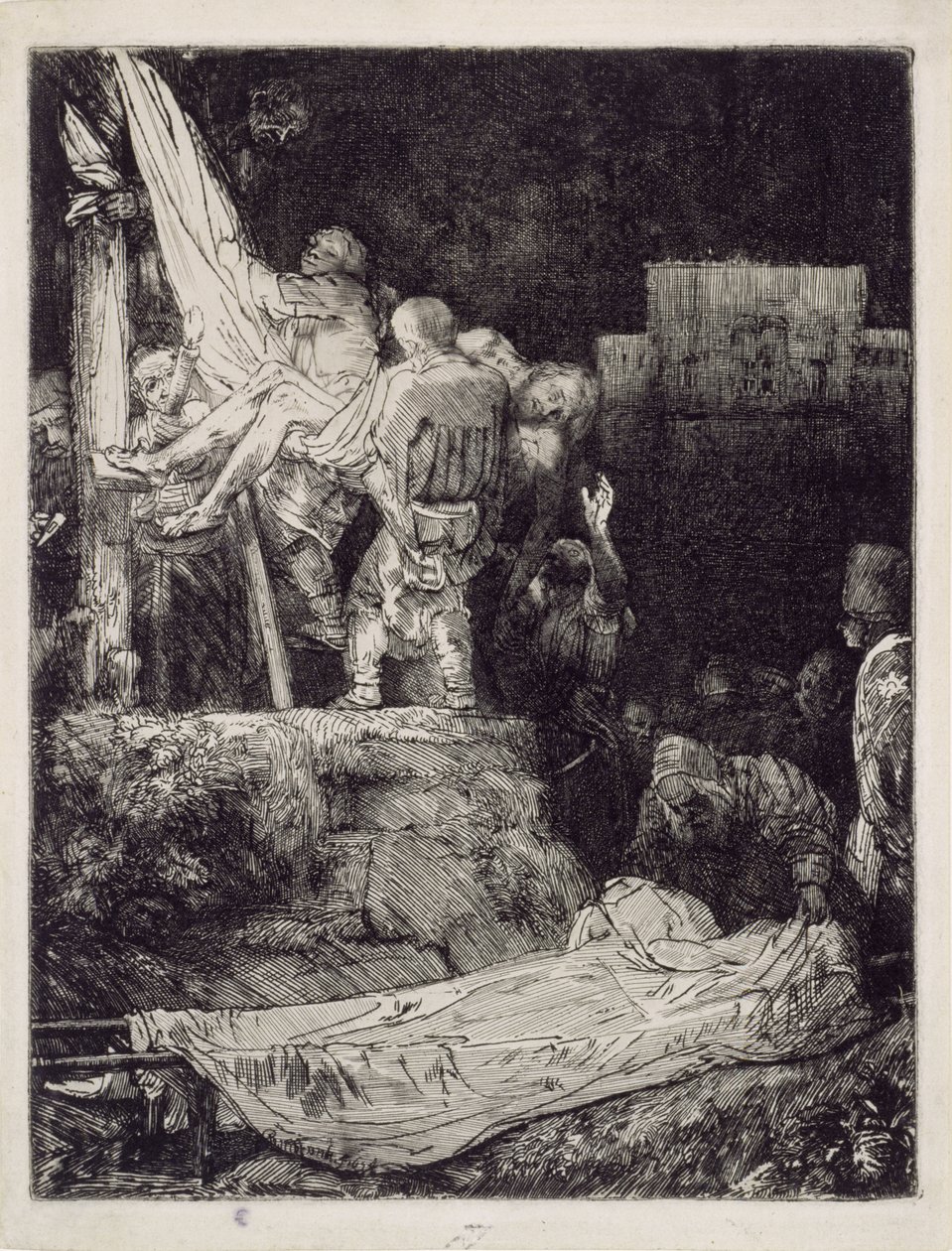 Die Kreuzabnahme bei Fackellicht von Rembrandt van Rijn