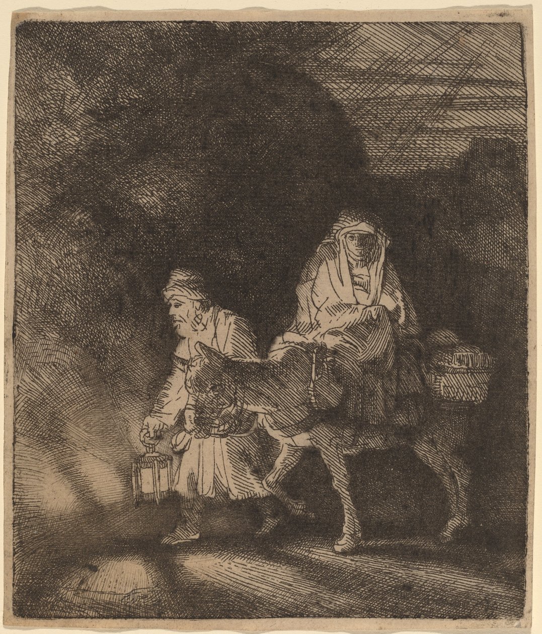 Die Flucht nach Ägypten: ein Nachtstück von Rembrandt van Rijn