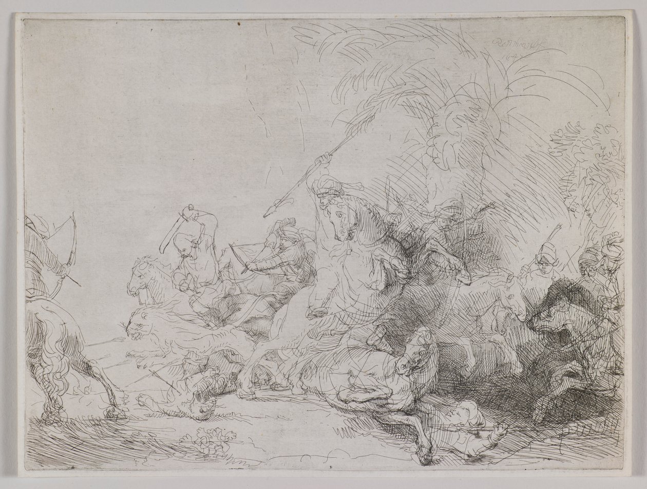 Die große Löwenjagd von Rembrandt van Rijn