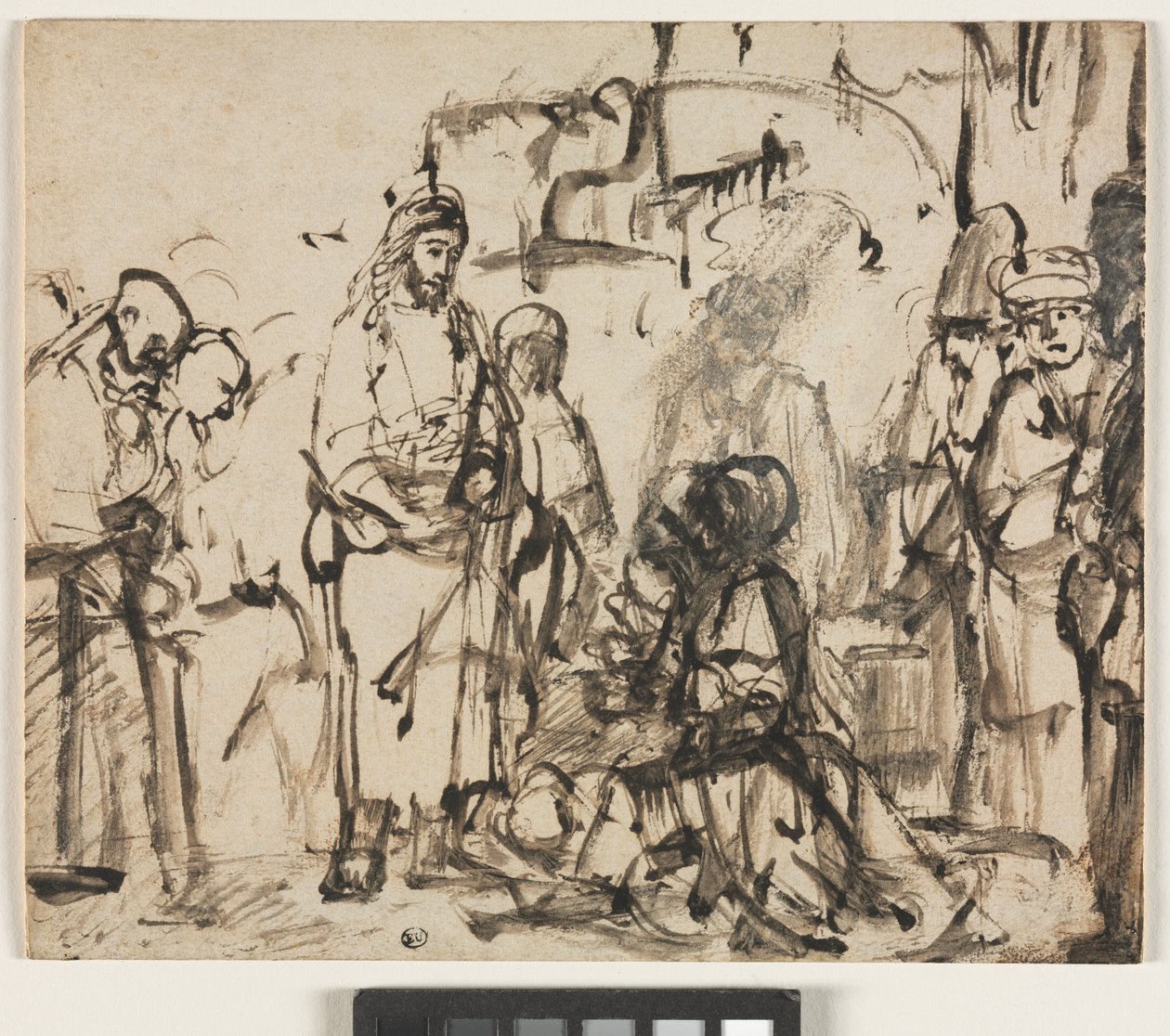 Das Treffen von Christus mit Martha und Maria nach dem Tod des Lazarus von Rembrandt van Rijn