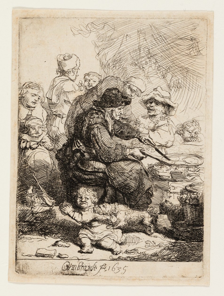Die Pfannkuchenfrau von Rembrandt van Rijn