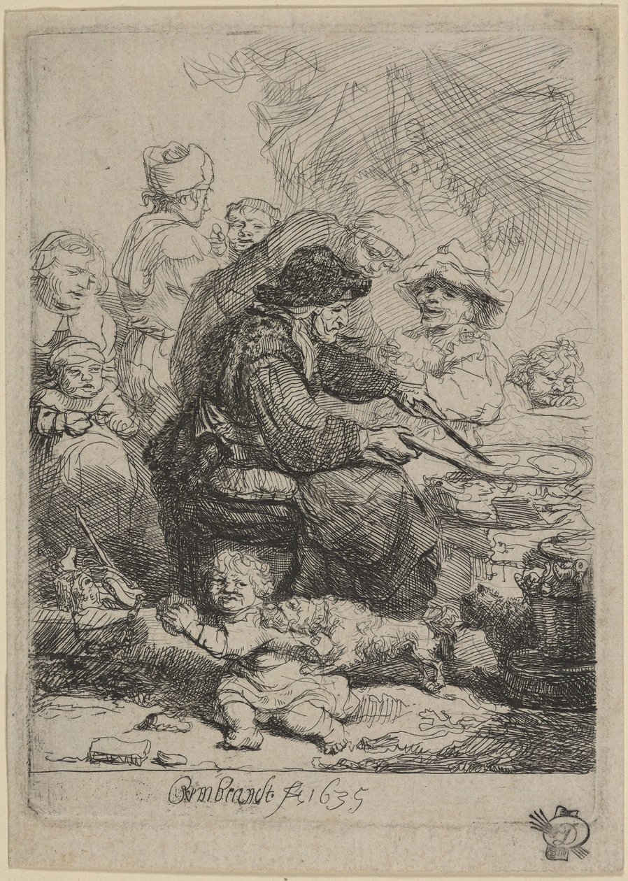 Die Pfannkuchenfrau von Rembrandt van Rijn