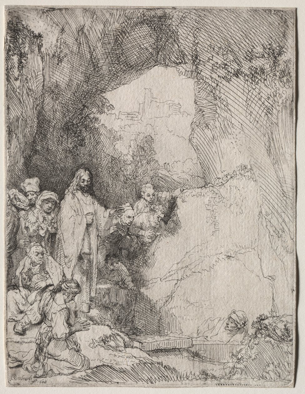 Die Auferweckung des Lazarus: Kleine Platte, 1642 von Rembrandt van Rijn